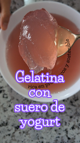 Gelatina con suero de yogurt